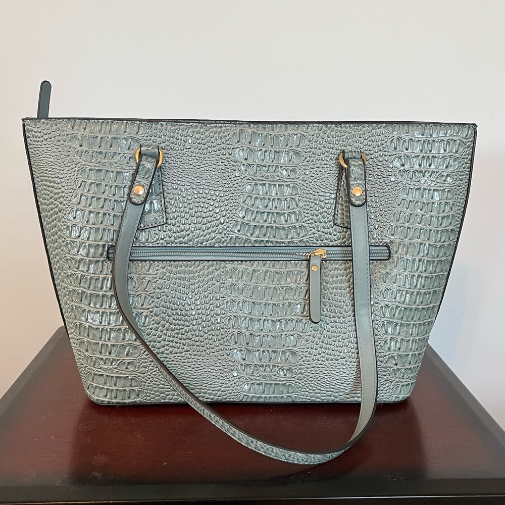 New Directions Crocodile Tote - Turquoise